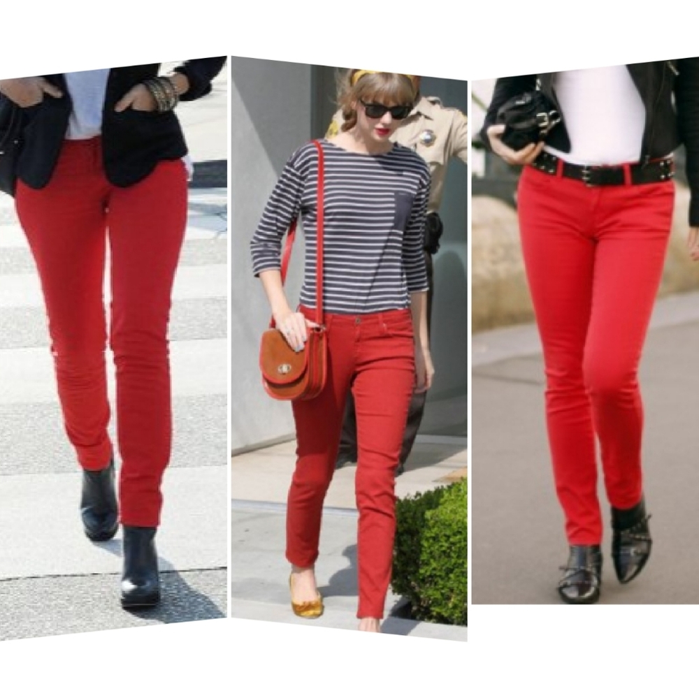 REFUGE Red Colored Denim Jeans